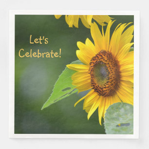 Sunflower Let's Celebrate Paper Dinner Napkins