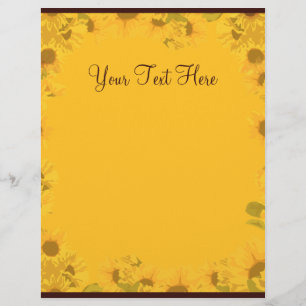 Sunflower Letter Paper