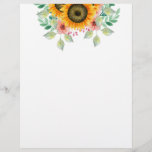 Sunflower  letterhead<br><div class="desc">Sunflower Letterhead
Office & School > Promotional Products & Small Business Supplies > Business Stationery > Letterhead</div>