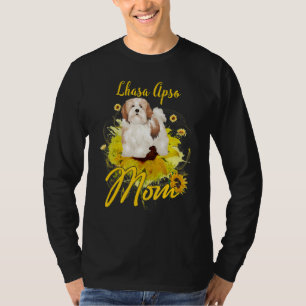 Sunflower Lhasa Apso Mom Dog Mother's T-Shirt