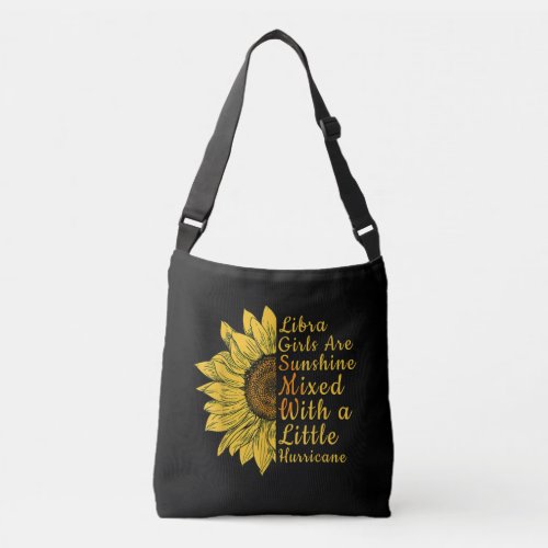 Sunflower Libra Woman September October Birthday Crossbody Bag