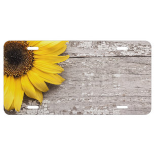 Sunflower License Plate