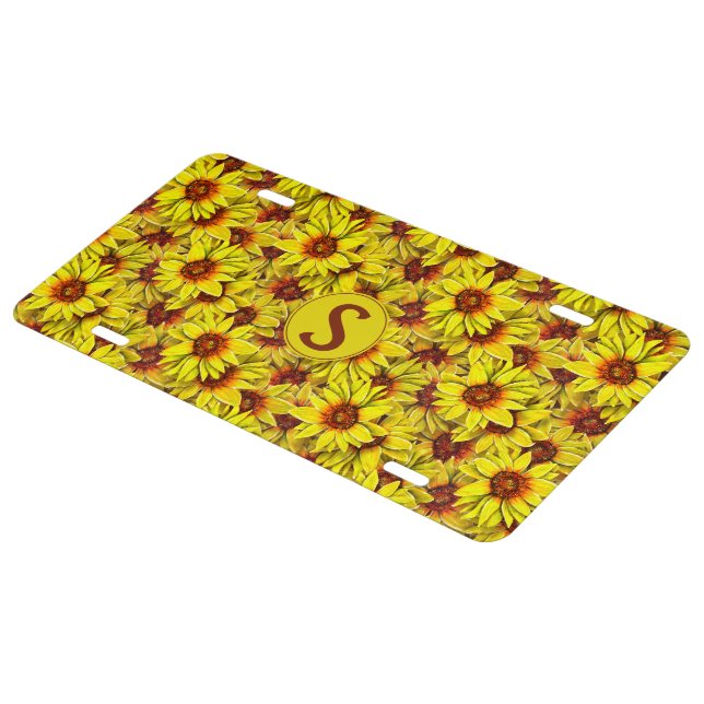 Sunflower License Plate (Side)