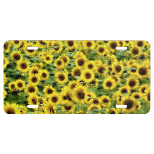 Sunflower License Plate