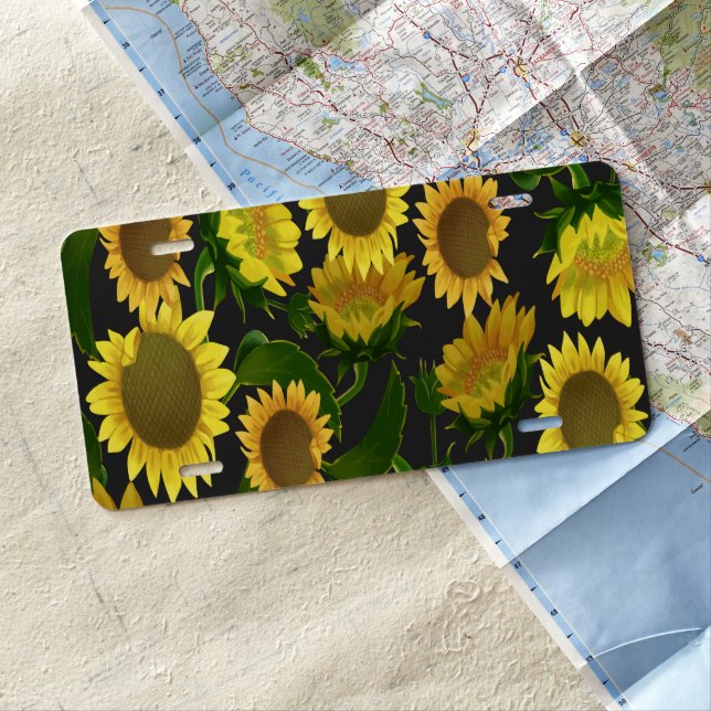 Sunflower License Plate (In Situ)