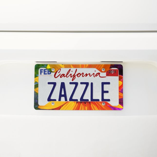 Sunflower License Plate Frame (On Car)