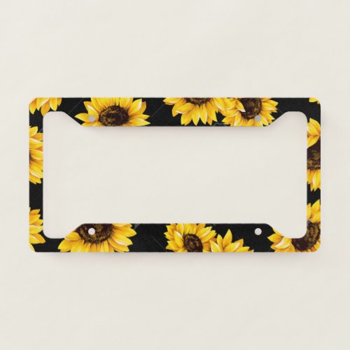 Sunflower License Plate Frame