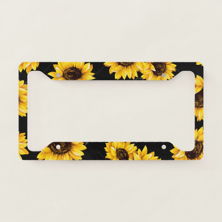Sunflower License Plate Frame | Zazzle