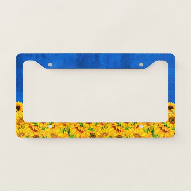 Sunflower License Plate Frame 3 (Front)