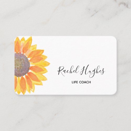 Sunflower Life Coach Business Card