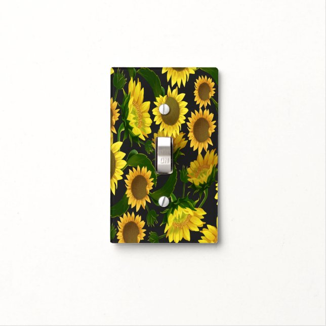 Sunflower Light Switch Cover (In Situ)