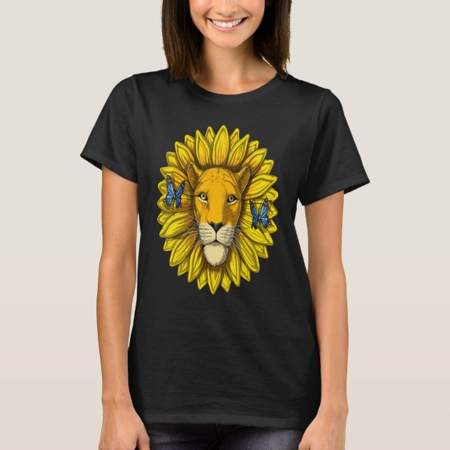 Sunflower Lion  I'm A Child Of God T-Shirt (Front)