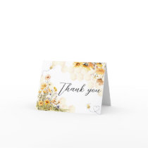 Sunflower Little Honey Baby Shower Thank You Card
