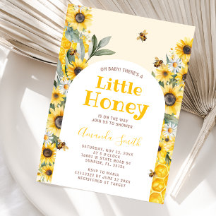 Sunflower Little Honey Bee Baby Shower Invitation