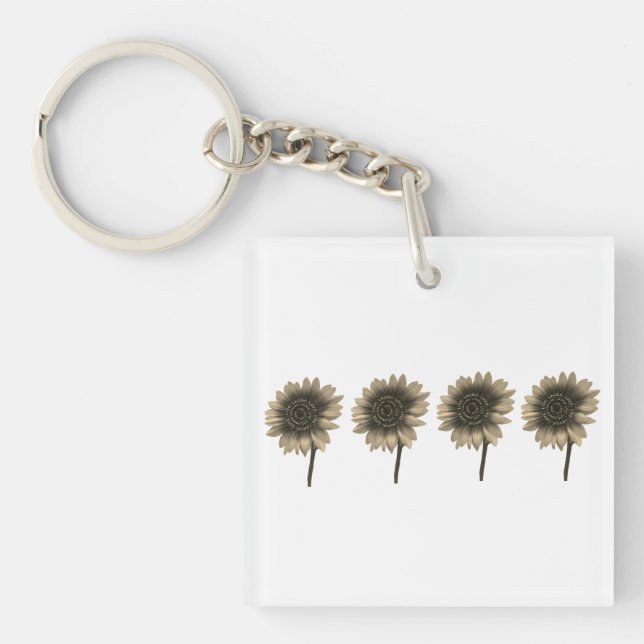 Sunflower Live, Laugh, Love Keychain (Front)