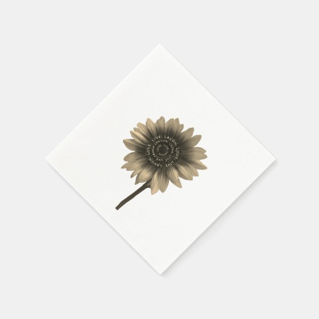Sunflower Live Laugh Love Napkins (Corner)