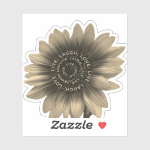 Sunflower Live, Laugh, Love Sticker
