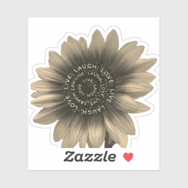 Sunflower Live, Laugh, Love Sticker (Sheet)