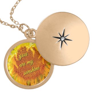 SUNFLOWER LOCKET/ YOU ARE MY SUNSHINE/CUSTOMIZABLE
