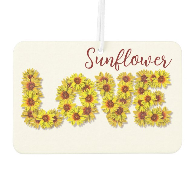 Sunflower Love Air Freshener (Back)