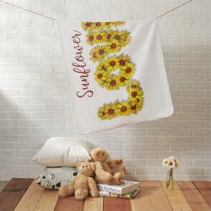 Sunflower Love Baby Blanket