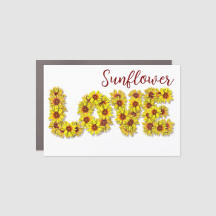 Sunflower Love Car Magnet