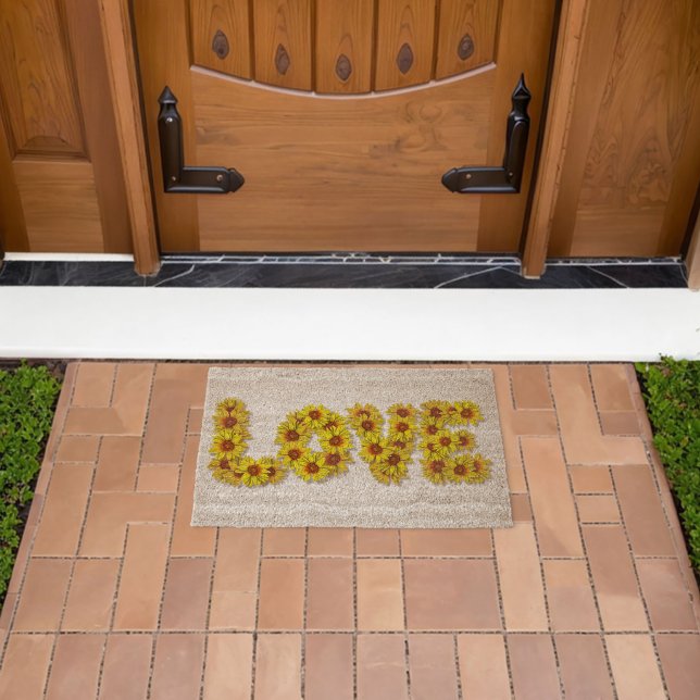 Sunflower Love Coir Mat (Insitu (Outdoor))
