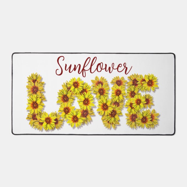 Sunflower Love Desk Mat (Front)