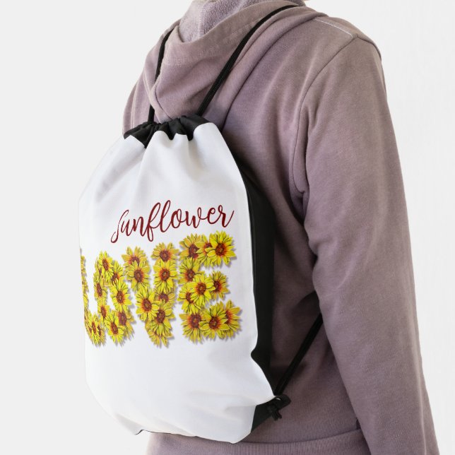 Sunflower Love Drawstring Bag (Insitu)