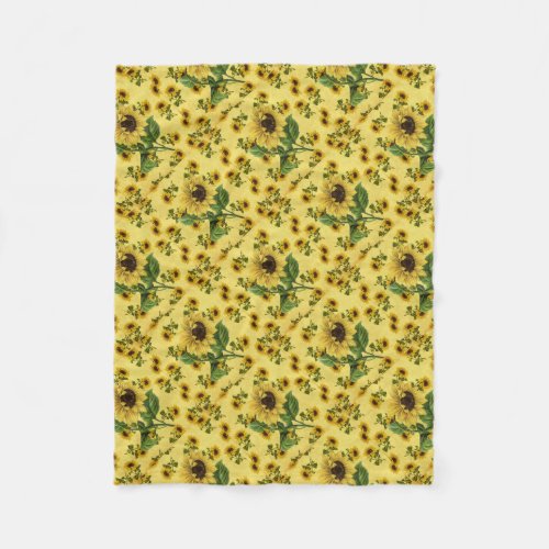Sunflower Love Fleece Blanket