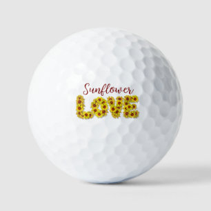 Sunflower Love Golf Ball