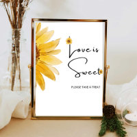 Sunflower Love is sweet take a treat Poster