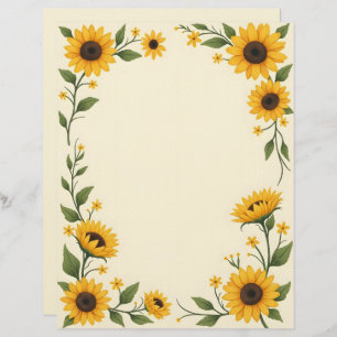 Sunflower Love Letterhead