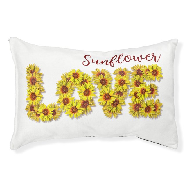 Sunflower Love Pet Bed (Front)
