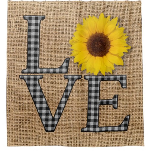 Sunflower Love Shower Curtain