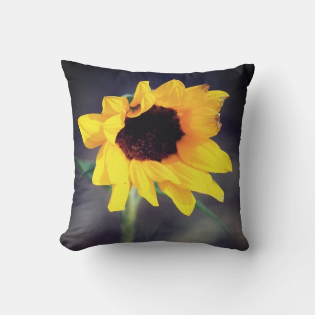 Sunflower Love Throw Pillow (Front)