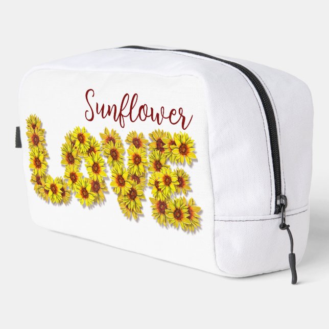 Sunflower Love Toiletry Cosmetic Bag (Right Corner)