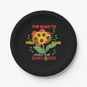 Sunflower Lover The Road To Freedom With Sunflower Paper Plates