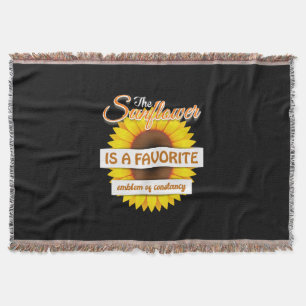 Sunflower Lover The Sunflower Is A Favorite Throw Blanket