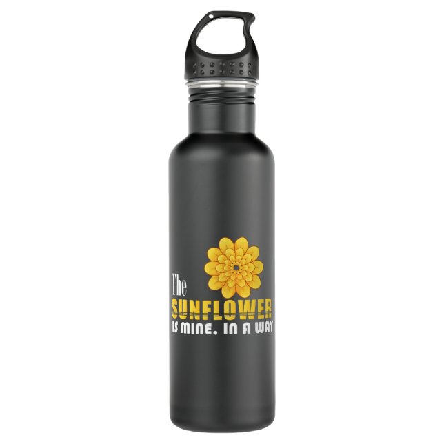 Sunflower Lover | The Sunflower Is Mine Stainless Steel Water Bottle (Front)