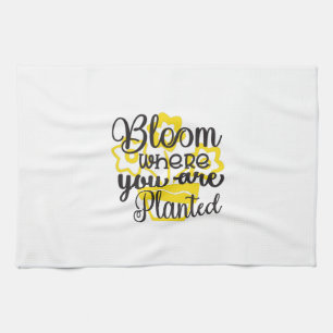 Sunflower Lover   Where You Are Planted Kitchen Towel