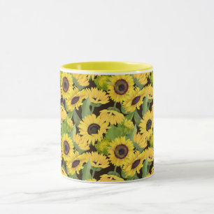 Sunflower Lovers and bees, Bright Kitchen Decor Mug