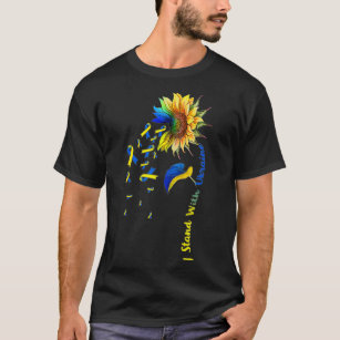 Sunflower Lovers Ukraine Flag Power Support Ukrain T-Shirt