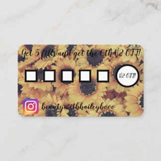 Sunflower Loyalty and After Care Business Card