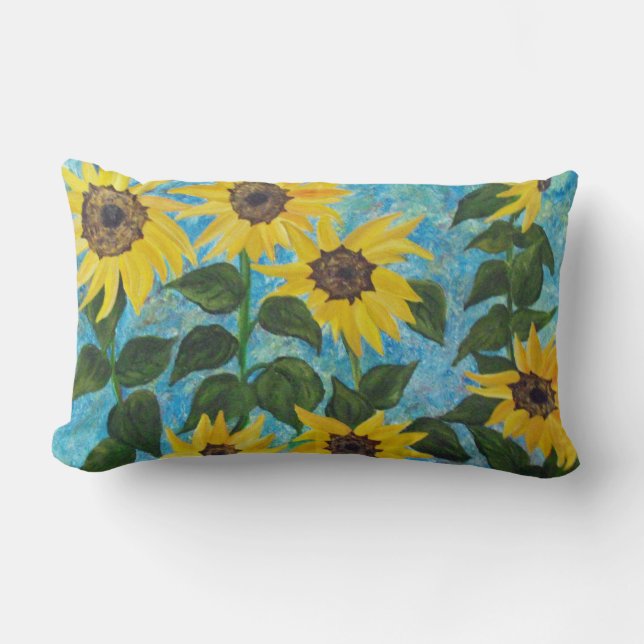 Sunflower Lumbar Pillow (Front)