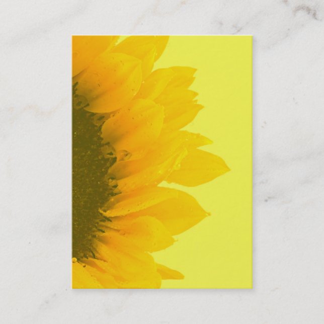 Sunflower Macro Photo Business Card (Front)