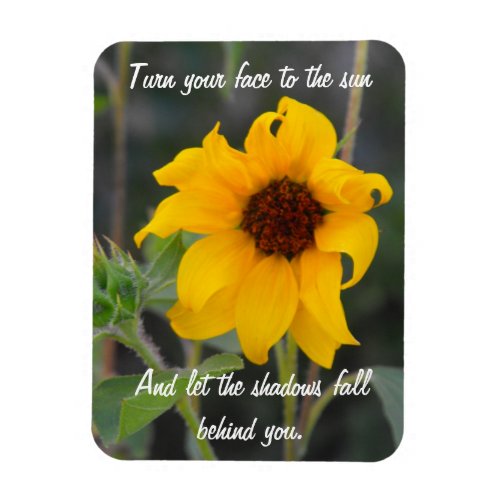 Sunflower Magnet with Quotation
