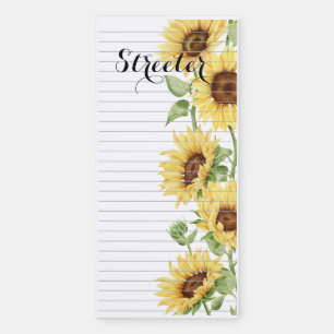 Sunflower Magnetic Notepad