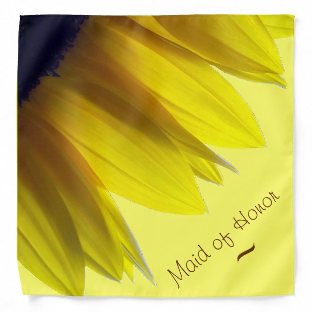 Sunflower MAID OF HONOR Bandana (Front)