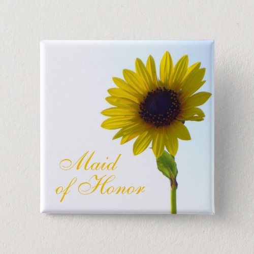 Sunflower Maid of Honor Pin